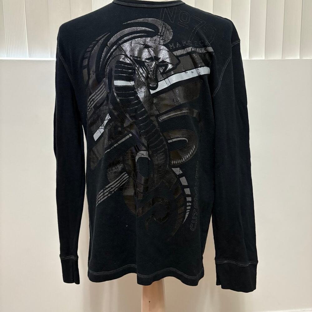 Marc Ecko Cut & Sew No 72 Men's Black Longsleeve Tee T-shirt XXL